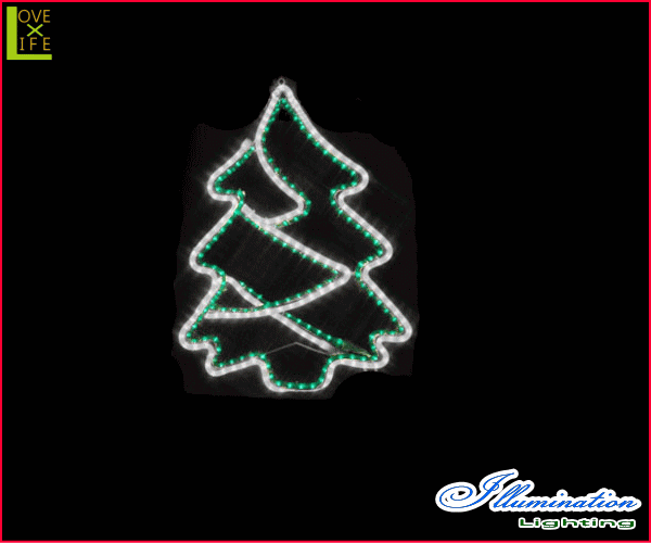 【20 】ツインカラー ツリー【壁掛け】【モチーフ】【ツリー】【木】【森】かわいい形のツリーが登場！2重のラインでかわいさアップ♪【2013年新作】【送料無料】【大人気】【イルミネーション】【クリスマス】【LED】【大人気】【大人気】