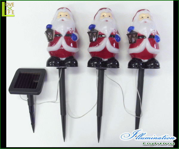LED ソーラーライト サンタピック【太陽光】【エコ】【サンタ】【サンタクロース】【ピック】【ソーラー】ピックサンタにソーラータイプが登場！電気代を節約♪【クリスマス】【イルミネーション】【電飾】【モチーフ】