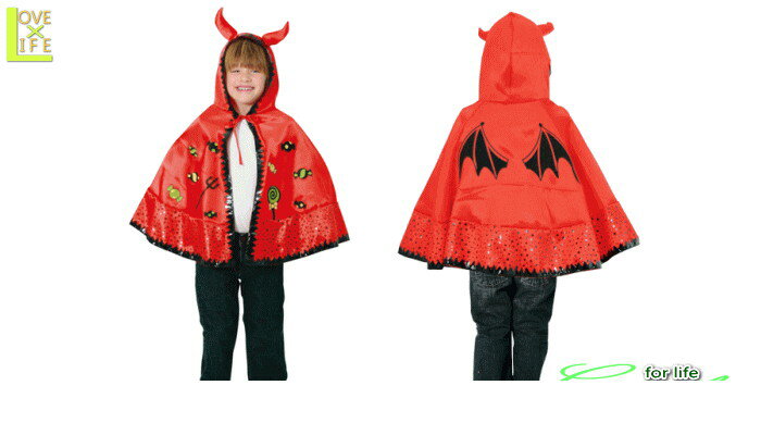 キッズ　95R127　キッズ　デビル　ケープマント　仮装　パーティ　ハロウィン　小悪魔ケープ新登場♪☆AO..