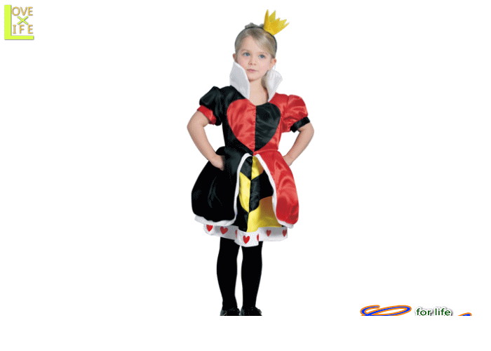キッズ 80R2061 チャイルド クィーン オブ ハート (不思議の国のアリス)キッズ ディズニー Disney 仮装 クイーンオブハートパーティ ハートの女王子供用コス☆AOIコレクションコスプレ 衣装 大