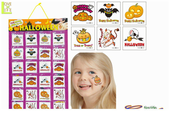 グッズ　80R2300　ハロウィン ボディ シールステッカー　パーティ　ハロウィン　24枚セットディスプレ..
