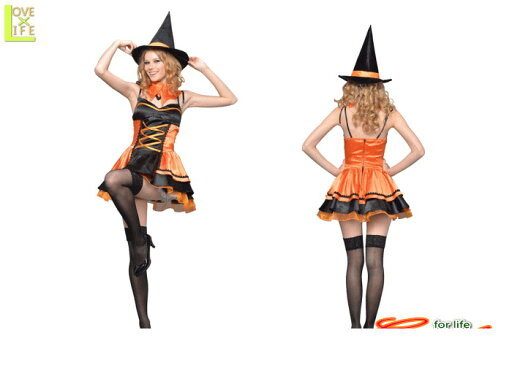 オレンジワンピースウィッチ魔女 ウィッチ 魔術師 仮装 コスプレ オレンジ×ブラックのハロウィンカラーウィッチ♪☆AOIコレクションのコスプレ♪コスチューム 大 オレンジワンピースウィッチ魔女 ウィッチ 魔術師 仮装 コスプレ オレンジ×ブラックのハロウィンカラーウィッチ♪☆AOIコレクションのコスプレ♪コスチューム 大