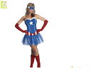 レディース アベンジャーズ キャプテン アメリカCaptain America マーベル コスチューム 衣装 イベント かわいい コスプレ ハロウィン パーティ イベント かわいいキャラクターコスが登場 キュートな仕上がりで目立つこと間違いなし(3)