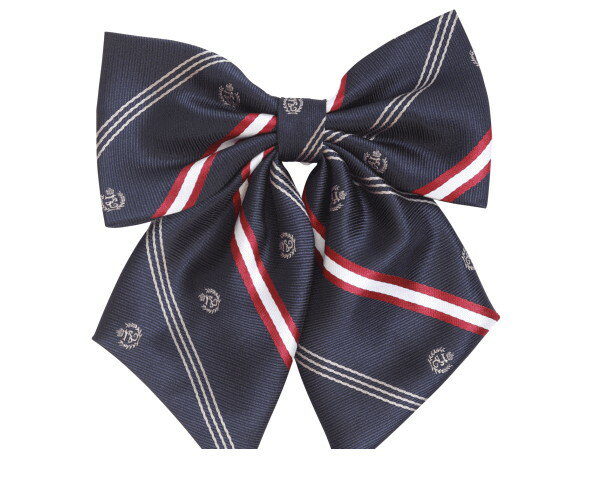 レディ　Teens Ever　柄リボンネイビー×エンジ　リボン　学校　学生服　女子高生　制服　ハロウィン　コスプレ　コスチューム　衣装　仮装　集団仮装　かわいい