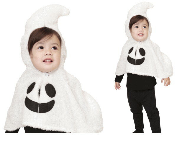 ベイビー　もこもこゴーストケープゴースト　着ぐるみ　あかちゃん　Baby　ハロウィン　コスプレ　コスチューム　衣装　仮装　かわいい