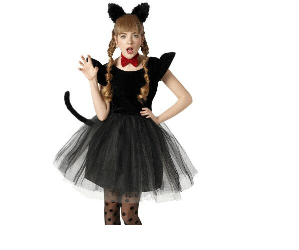 レディース プティシャノワールネコ キャット ドレス ハロウィン コスプレ コスチューム 衣装 仮装 集団仮装 かわいい