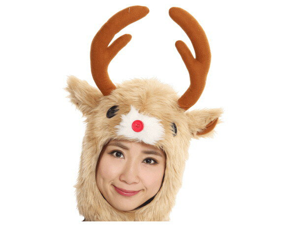 グッズ　もふもふトナカイかぶりもの　アイテム　小物　トナカイ　クリスマス　コスプレ　コスチューム　衣装　仮装　かわいい