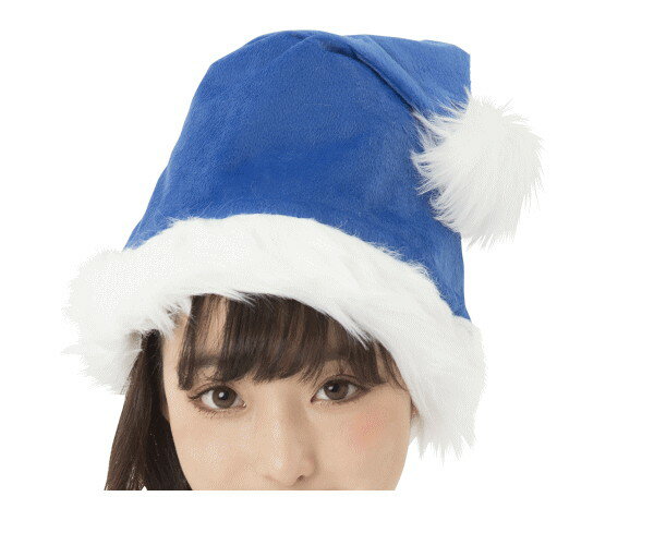 Other - グッズ　サンタ帽子ブルー　アイテム　小物　サンタ　パーティ　クリスマス　コスプレ　コスチューム　衣装　仮装　かわいい