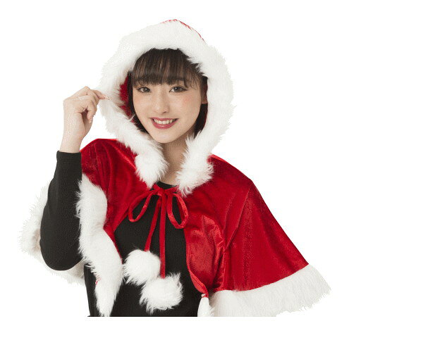 レディ　フード付きケープ赤　クリスマス　仮装　衣装　コスプレ　コスチューム　...