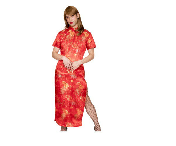 UNISEX　ゴージャスチャイナMANチャイナドレス　チャイナ　女装　仮装　衣装　コスプレ　コスチューム　ハロウィン　パーティ　アキバ系　イベント　かわいい