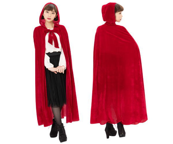 Lady Forest Red Mantle Devil - Devil/Little Devil Mantle - Women's Halloween Costume, Fancy Dress, Cosplay, Event, Party, Group Costume, Cute