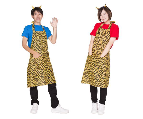 UNISEX 츠노와 악마 앞치마 세트 악마 오니 앞치마 악마 소녀 여성 남녀 겸용 할로윈 의상 가장 코스프레 의상 이벤트 연회 파티 집단 집단 가장 집단 코스프레 귀여운