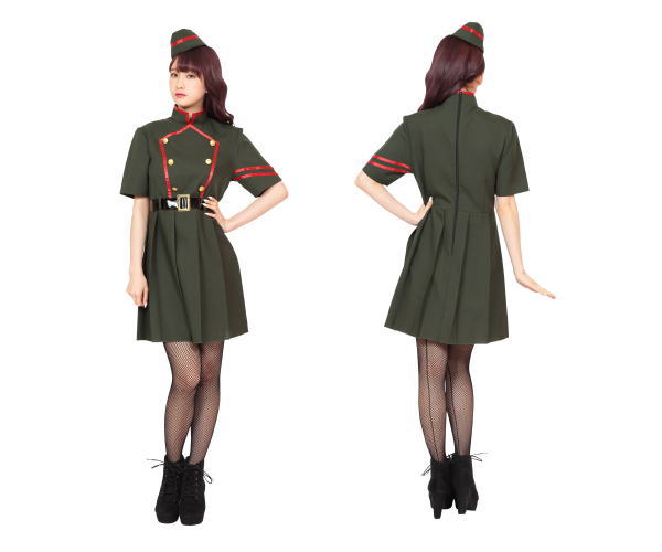 레이디 아미걸 아미 병대 군대 걸 레이디스 할로윈 의상 가장 코스프레 의상 이벤트 연회 파티 집단 집단 가장 집단 코스프레 귀여운