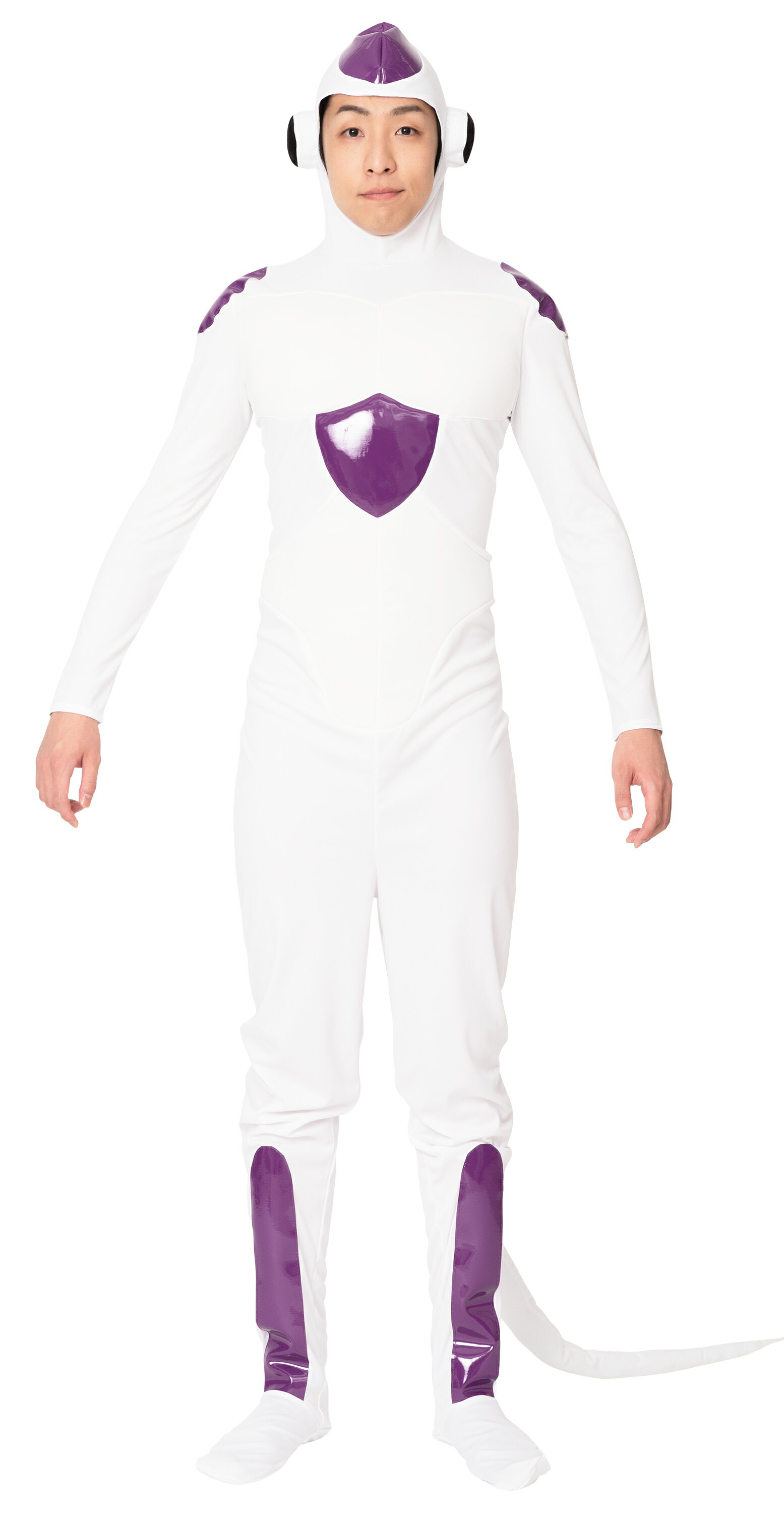 ホワイト　タイツ　全身タイツ　戦闘　ヒーロ　衣装　ハロウィン　仮装　コスプレ　アニメ　かわいい　..