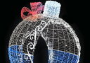 【LED】【イルミネーション】【大型商品】デコレーションボール【ブルー・ホワイト】【リボン】【ボール】【オブジェ】【エクステリア】【電飾】【モチーフ】【クリスマ...
