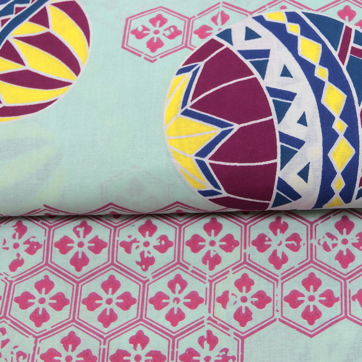 仕立て浴衣 レディース -10A- 瓶覗/手鞠 Free-Size 綿100%