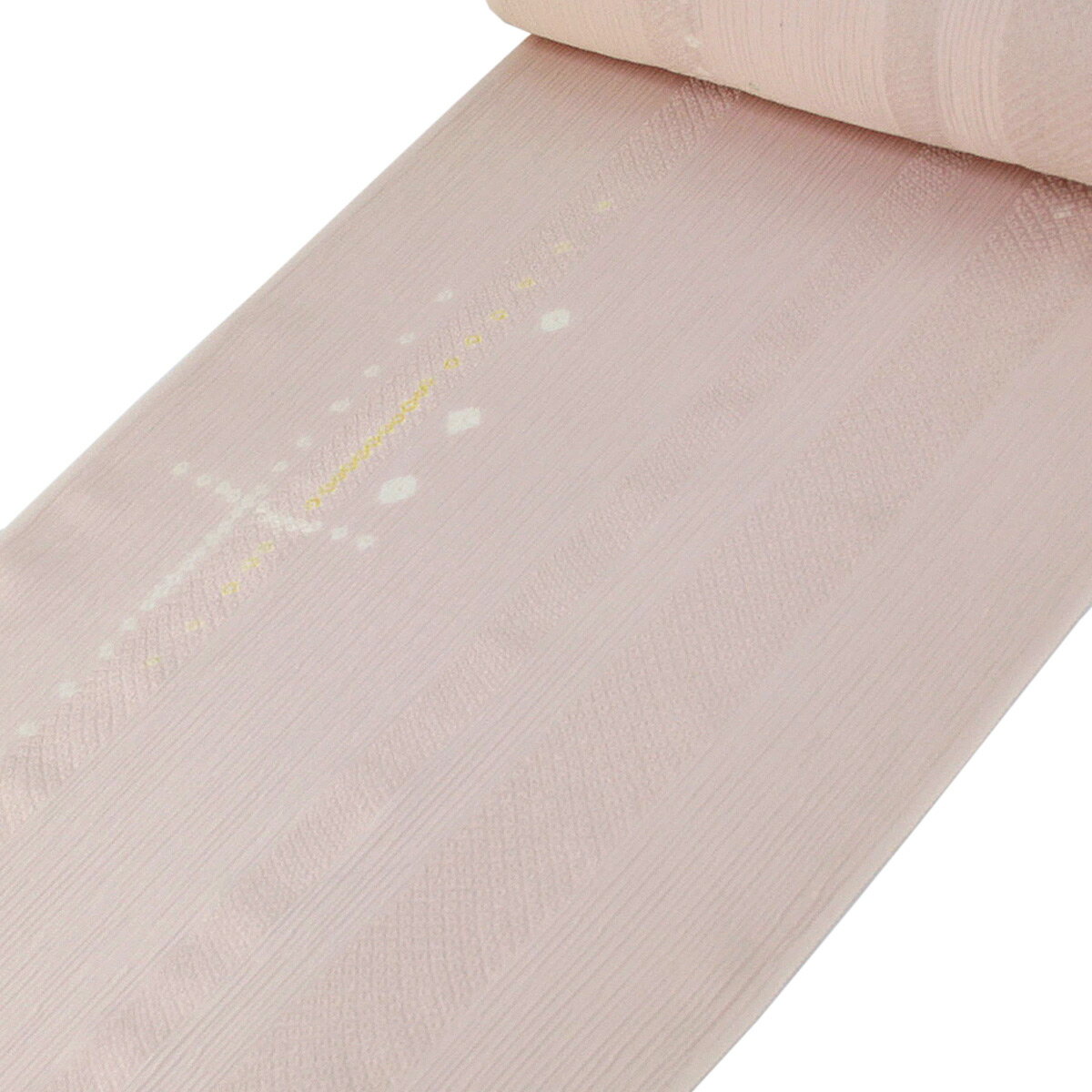 道行コート 羽尺 反物 -23- 京友禅 紋意匠ちりめん あしきぬ織 絹100% 灰桜