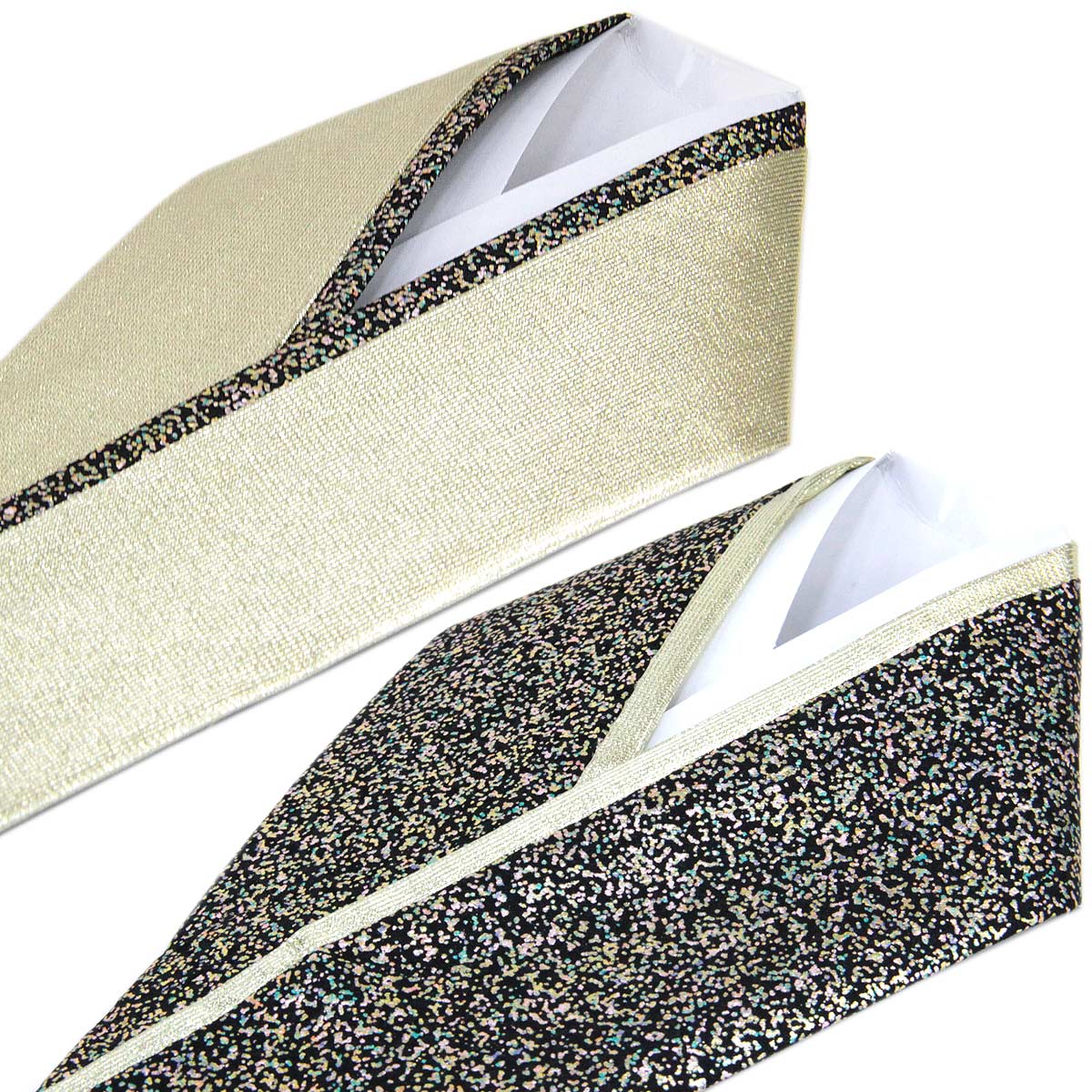 重ね衿 E-1289 正絹 玉虫 金/銀 ゴールド/シルバー