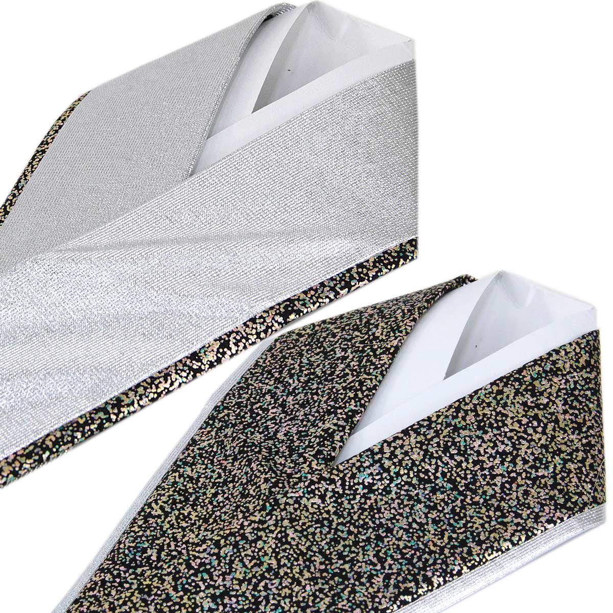 重ね衿 E-1289 正絹 玉虫 金/銀 ゴールド/シルバー