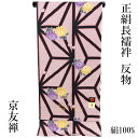 京友禅長襦袢 正絹 -33- 反物 小紋柄 恋じゅばん 絹100% 蘇芳/菊 鹿の子