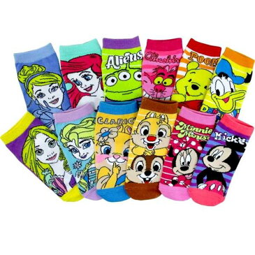 ディズニーオールスターカラフル靴下 12入【景品 おもちゃ 子供会 お祭り くじ引き 縁日 お子様ランチ】