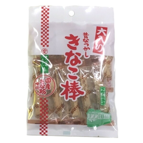 鈴ノ屋 大入り 昔なつかし きなこ棒 10袋入【駄菓子 通販 おやつ 子供会 景品 お祭り くじ引き 縁日】の商品画像