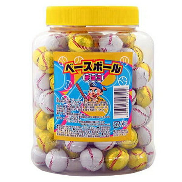 やおきん ベースボールチョコ 100入【駄菓子 通販 おやつ 子供会 景品 お祭り くじ引き 縁日 バレンタイン】