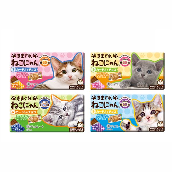 きまぐれねこにゃん クランチチョコレート 20入【駄菓子 通販 おやつ 子供会 景品 お祭り くじ引き 縁..