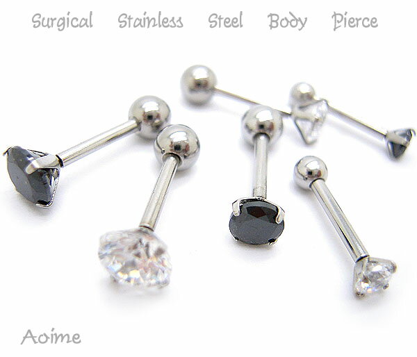 16Gバーベル 耳たぶ 軟骨 トラガス ブラック クリア ジュエルストーン ストレートバーベル ボディピアス サージカルステンレスへリックス イヤーロブ ボディピブラック クリア 黒 透明 bp801-803-804-806-810-811