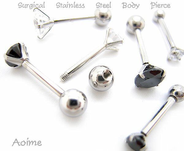 16Gバーベル 耳たぶ 軟骨 トラガス ブラック クリア ジュエルストーン ストレートバーベル ボディピアス サージカルステンレスへリックス イヤーロブ ボディピブラック クリア 黒 透明 bp801-803-804-806-810-811