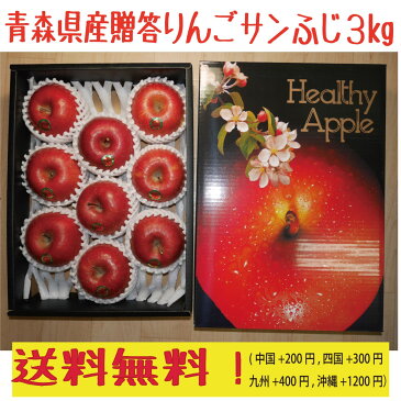 セール! 青森県産 贈答用 りんご 3kg サンふじ お歳暮、お年始、プレゼントに のし対応可! 化粧箱