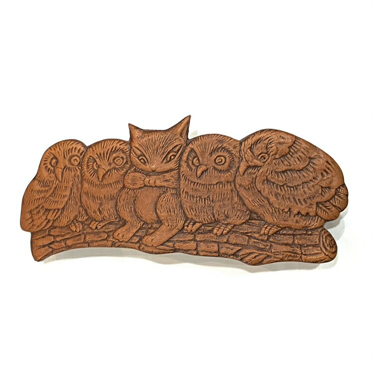 ダヤン ヘアアクセサリー わちふぃーるど ふくろう レリーフバレッタ レディース 猫 猫柄 猫好き ネコ ねこ 猫のダヤン 本革 日本製 女性 シンプル おしゃ...