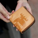 モズ 財布 牛革 ミニサイフ L字ファスナー コインケース 大人 MOZ レディース メンズ 北欧 ブランド 日本製 大人かわいい グッズ シカ ヘラジカ 軽量...