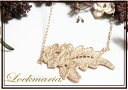 送料無料【Lockmaria ロクマリア 109】フラワーレースラグジュアリーネックレス/アンティークレースの素材感を生かしたシルバー×18Kコーティングネックレス【ゴールド】【アンティークレース】【日本製】【ペンダント】(4)