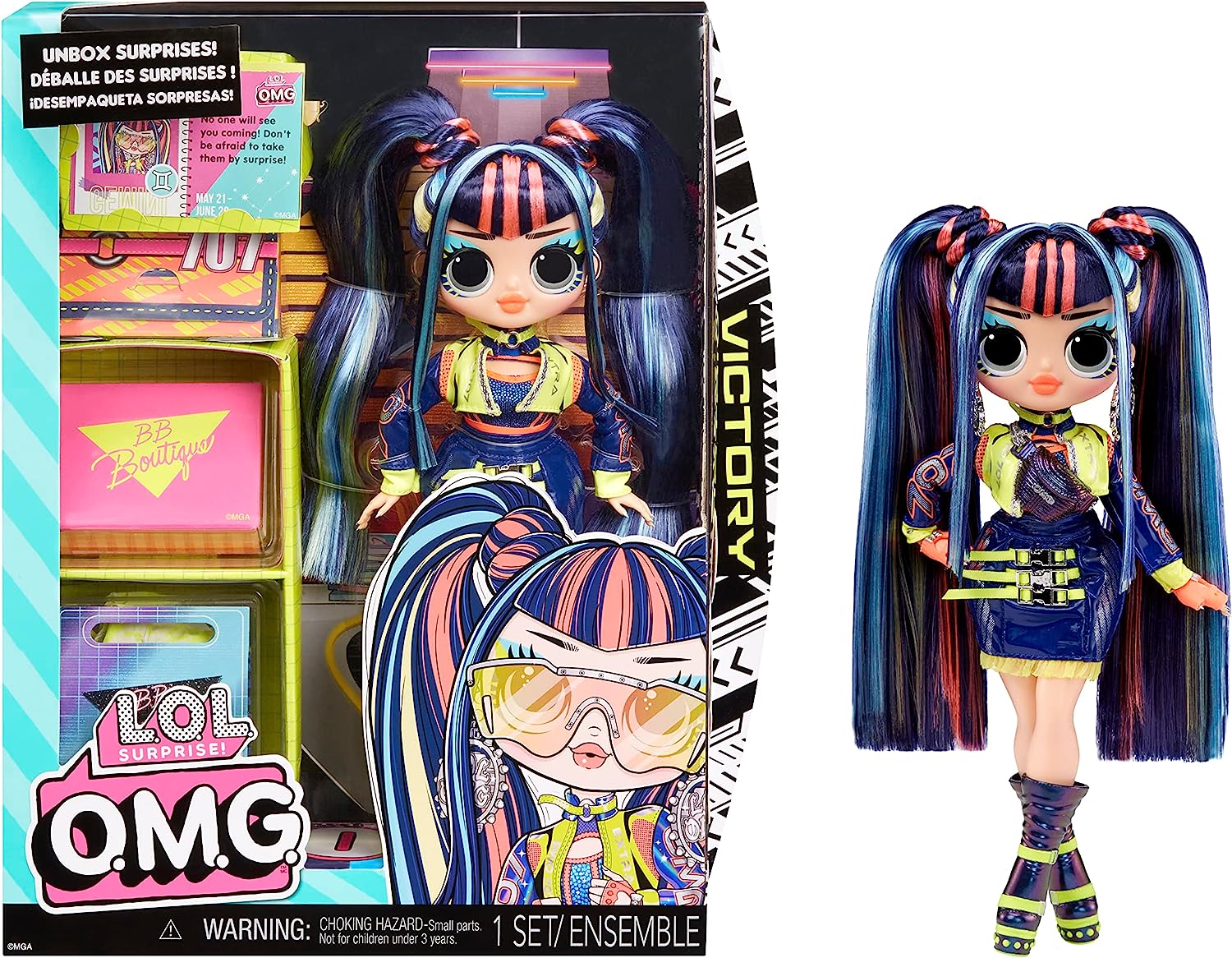 ysAiz LOL TvCYI OMG rNg[ LOL GI[G ւ l` ̎q  ߋt@bV h[ LOL Surprise OMG Victory Fashion Doll with Multiple Surprises and Fabulous Accessories ? Great Gift for Kids Ages 4+