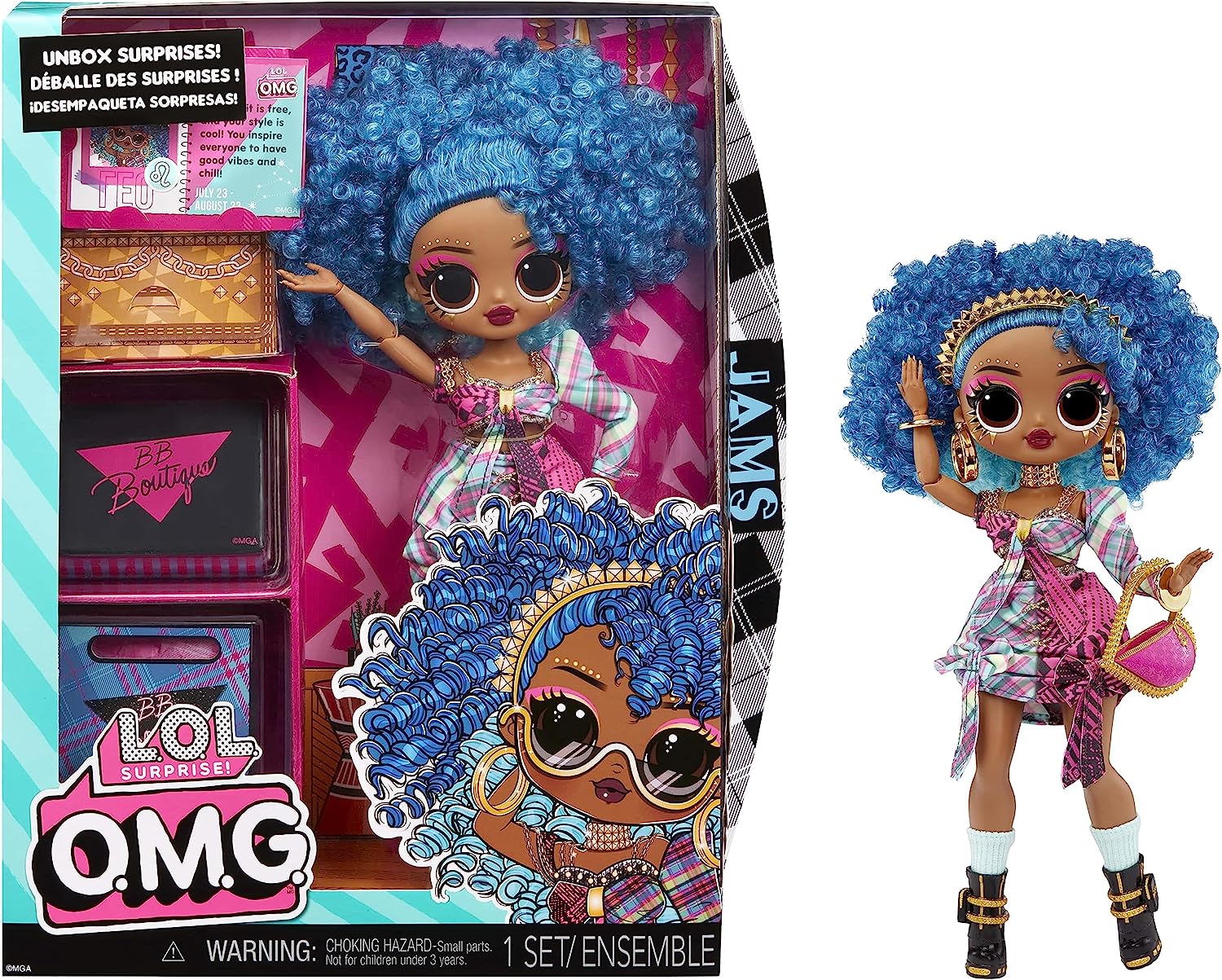 ysAiz LOL TvCYI OMG WY LOL GI[G ւ l` ̎q  ߋt@bV h[ LOL Surprise OMG Jams Fashion Doll with Multiple Surprises and Fabulous Accessories ? Great Gift for Kids Ages 4+