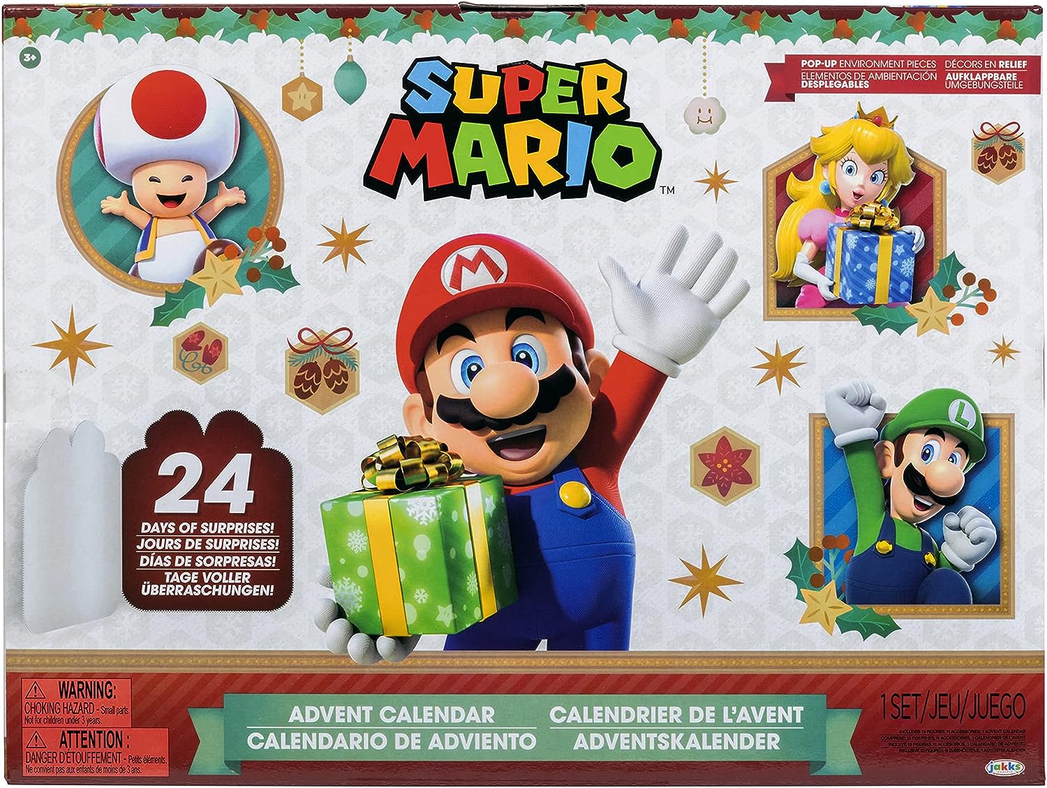 【並行輸入品】スーパー マリオ アドベントカレンダー クリスマスエディション フィギュア ゲーム キャラクター プレゼント カウントダウン クリスマス おもちゃ プレゼント サンタ Super Mario Advent Calendar 2023 Limited Christmas Edition - Never Before Seen Santa