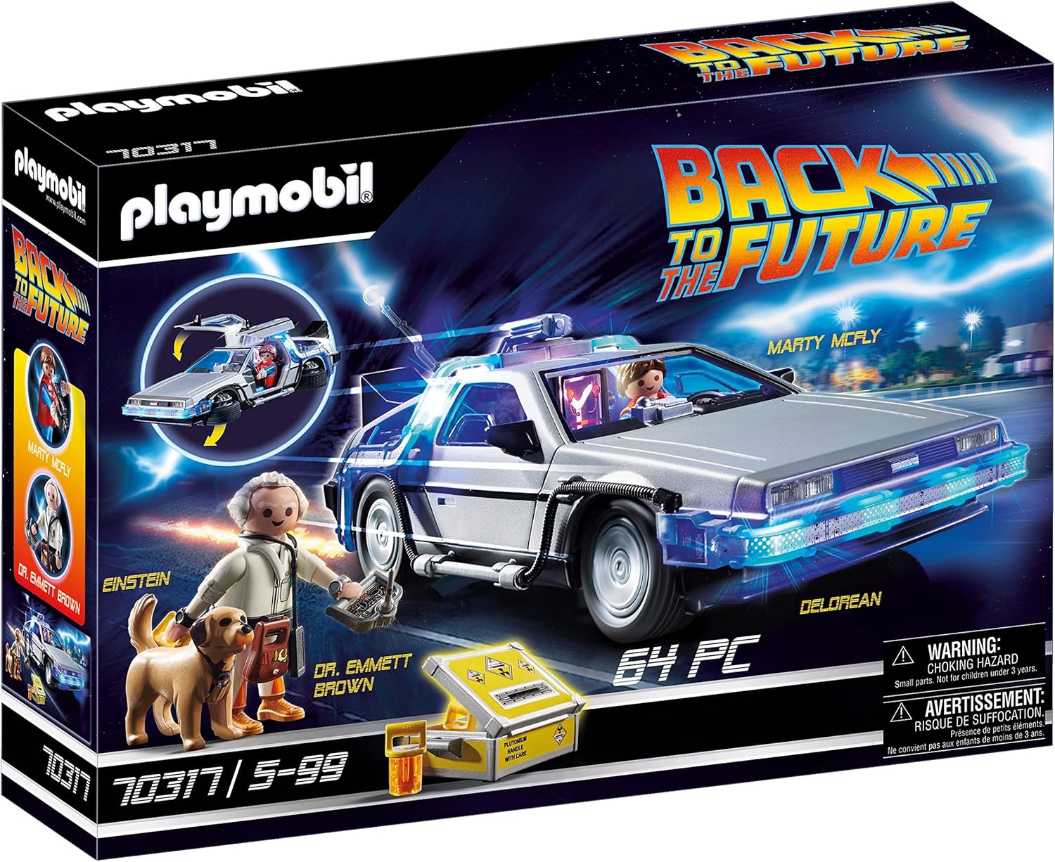 樂天商城 - バック・トゥ・ザ・フューチャー デロリアン フィギュア付き プレイセット マーティ マクフライ ドク アインシュタイン タイムマシン PLAYMOBIL 【並行輸入品】