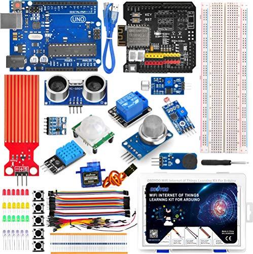 OSOYOO WiFi Arduino用 UNO R3 互換基板 IoT スターター キット 物体に通信機能を持たせ 自動認識 制御 遠隔計測 モノのインターネット 開発電子部品キット (アルデュイーノ Wi-Fi IoT Kit)