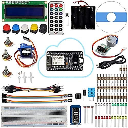 OSOYOO（オソヨー） ESP8266ではじめるNodeMCU IoT MQTT プログラミング 学習キット 実験キット 初心者演習用電子パーツセット Arduino用 (NodeMCU IoT)