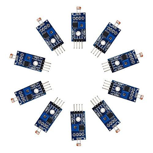 OSOYOO デジタル光強度検出 感光性センサーモジュール 高精度な光検出器 センサー敏感度可調整 4ピン Arduinoと互換 10個セット