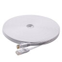 LANケーブル 30m ランケーブル フラット 有線ケーブル CAT6準拠 高速 安定 ギガビット PVC素材 ツメ折れ防止カバー RJ45 コネクタ