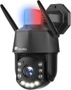 【 5MP・30倍光学ズーム・夜間カラー撮影 】 Ctronics 防犯カメラ 屋外 500万画素 自動追尾 監視カメラ wifi パトロール機能 夜間150M...