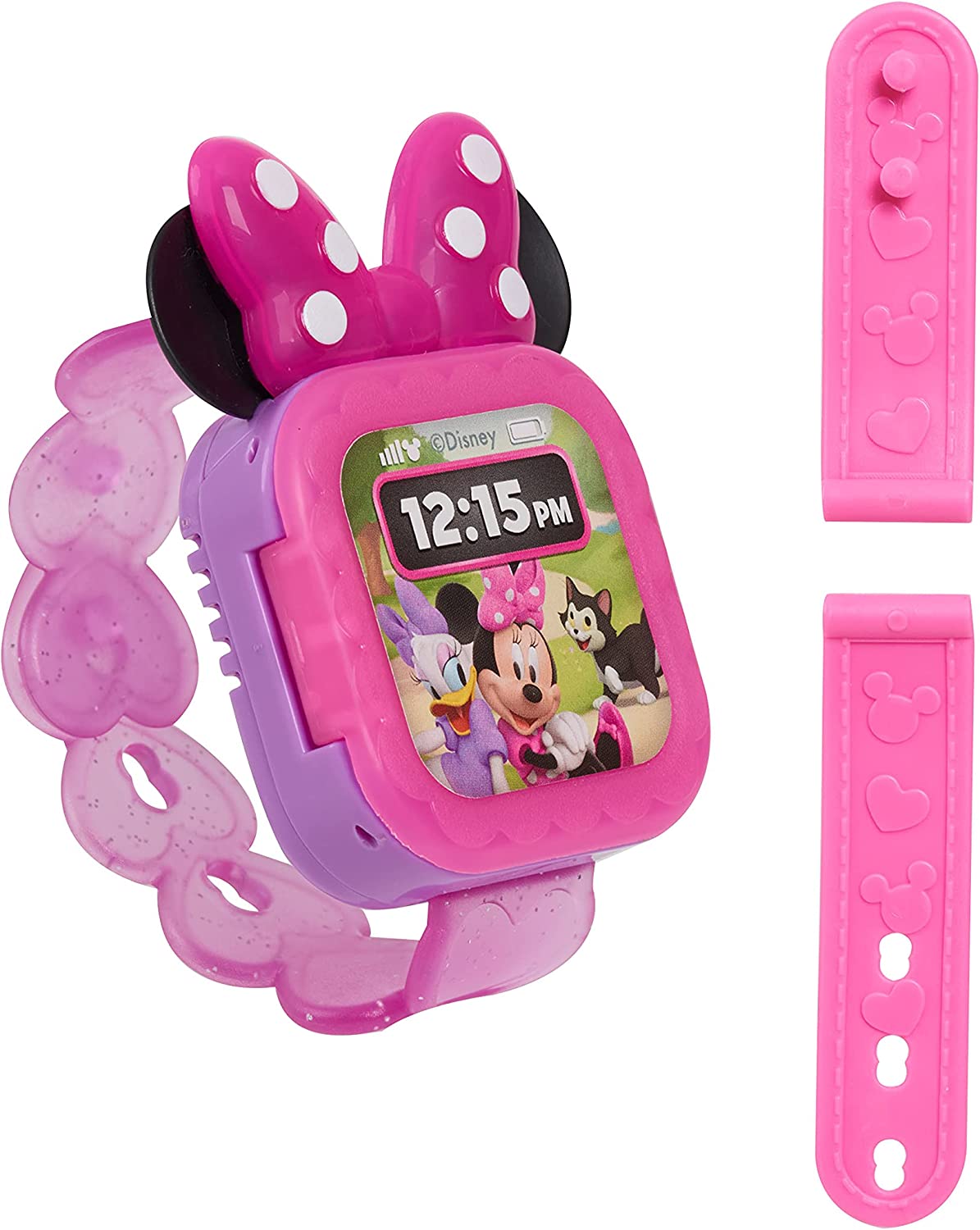  ミニーマウス スマートウォッチ 腕時計 ピンク 光る ミニー プリンセス 可愛い おしゃれ おままごと おもちゃ 子供 赤ちゃん ベビー なりきり ごっこ遊び 誕生日 クリスマス 女の子 男の子 Just Play Minnie Mouse Play Smart Watch, Pink