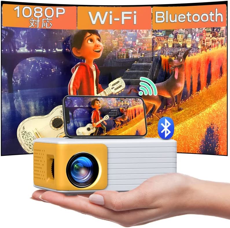 ѥץ  ץ Wi-Fi Bluetooth 1080P եHDб 6500lm ۡץ Х ŷߤ ߥ˥ץ ۡॷ  ԡ¢ 磻쥹 Ҷ ץ쥼 HDMI PC PS5 Switch TV Stick TV Box ֥å
