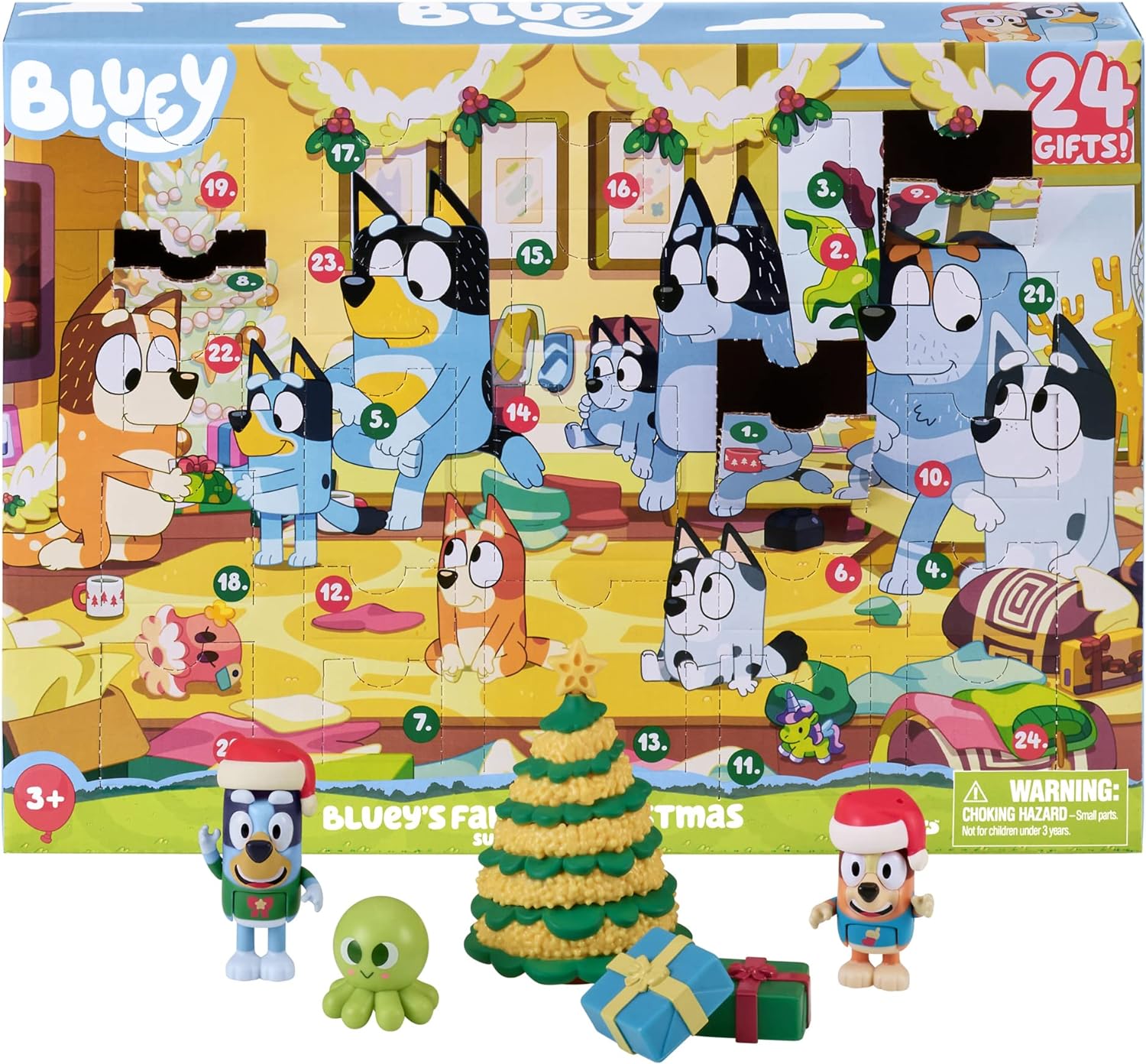 樂天商城 - 【並行輸入品】ディズニー ブルーイ アドベントカレンダー クリスマスエディション フィギュア キャラクター プレゼント カウントダウン クリスマス おもちゃ プレゼント サンタ Bluey Advent Calendar | 24 Pieces