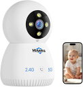 【2.4 Ghz/5Ghz両方に対応可能】ネットワークカメラ IPカメラ PTZ 500万画素 アレクサ - Alexa 屋内 カメラ(暗視撮影 )(双方向音声...