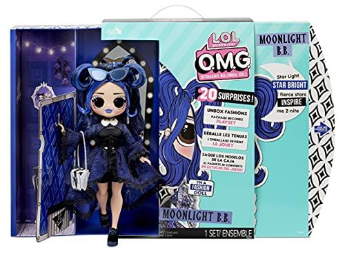 ysAiz LOLTvCYI OMG o V[Y4.5 [CgB.B. LOL GI[G ւ l` ̎q  ߋt@bV h[LOL Surprise OMG Moonlight B.B. Fashion Doll - Dress Up Doll Set with 20 Surprises for Girls and Kids 4+