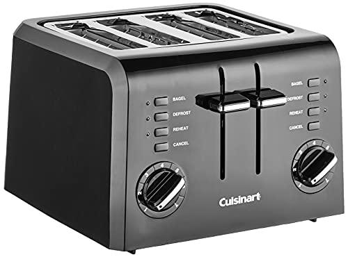 クイジナート Cuisinart トースター CPT-142BK 4スライス コンパクト プラスチックトースター パン焼き ブラック【並行輸入品】