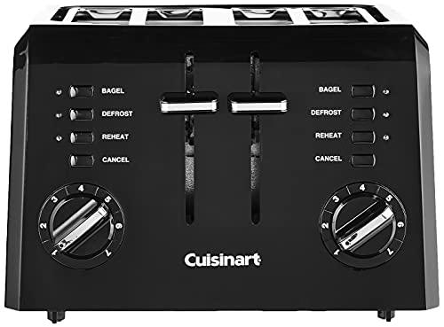 クイジナート Cuisinart トースター CPT-142BK 4スライス コンパクト プラスチックトースター パン焼き ブラック【並行輸入品】